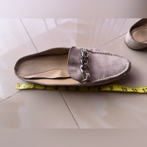 Donald Pliner Women's Bless 8.5 B  Distressed Metallic Mules Light Pink  Taupe - Picture 7 of 16